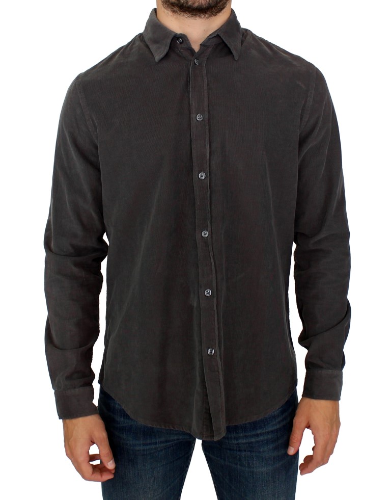 Gianfranco Ferre Green Button Front Cotton Casual Shirt