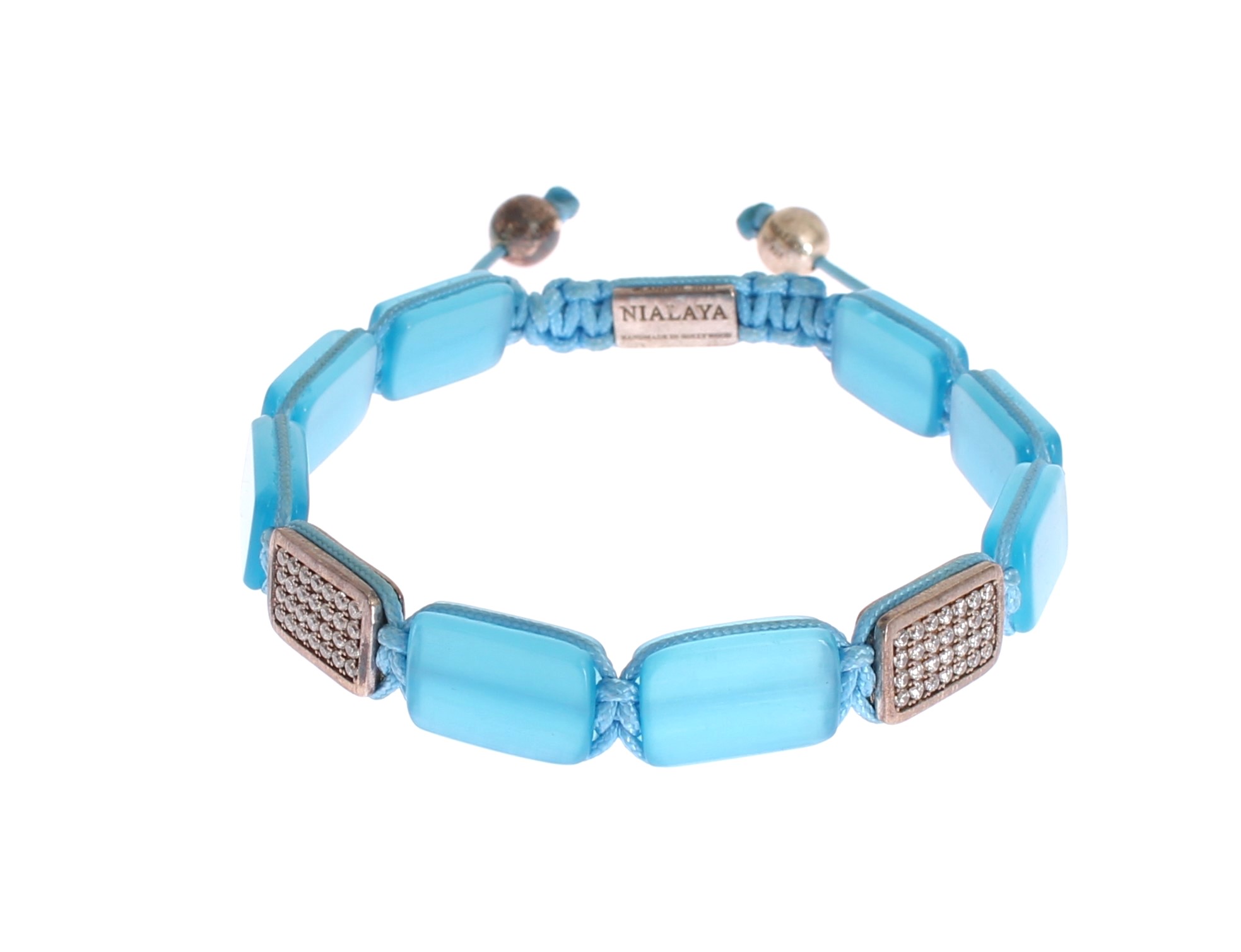 Браслет Nialaya Jewelry Chic Nialaya с бриллиантами и опаловыми бусинами