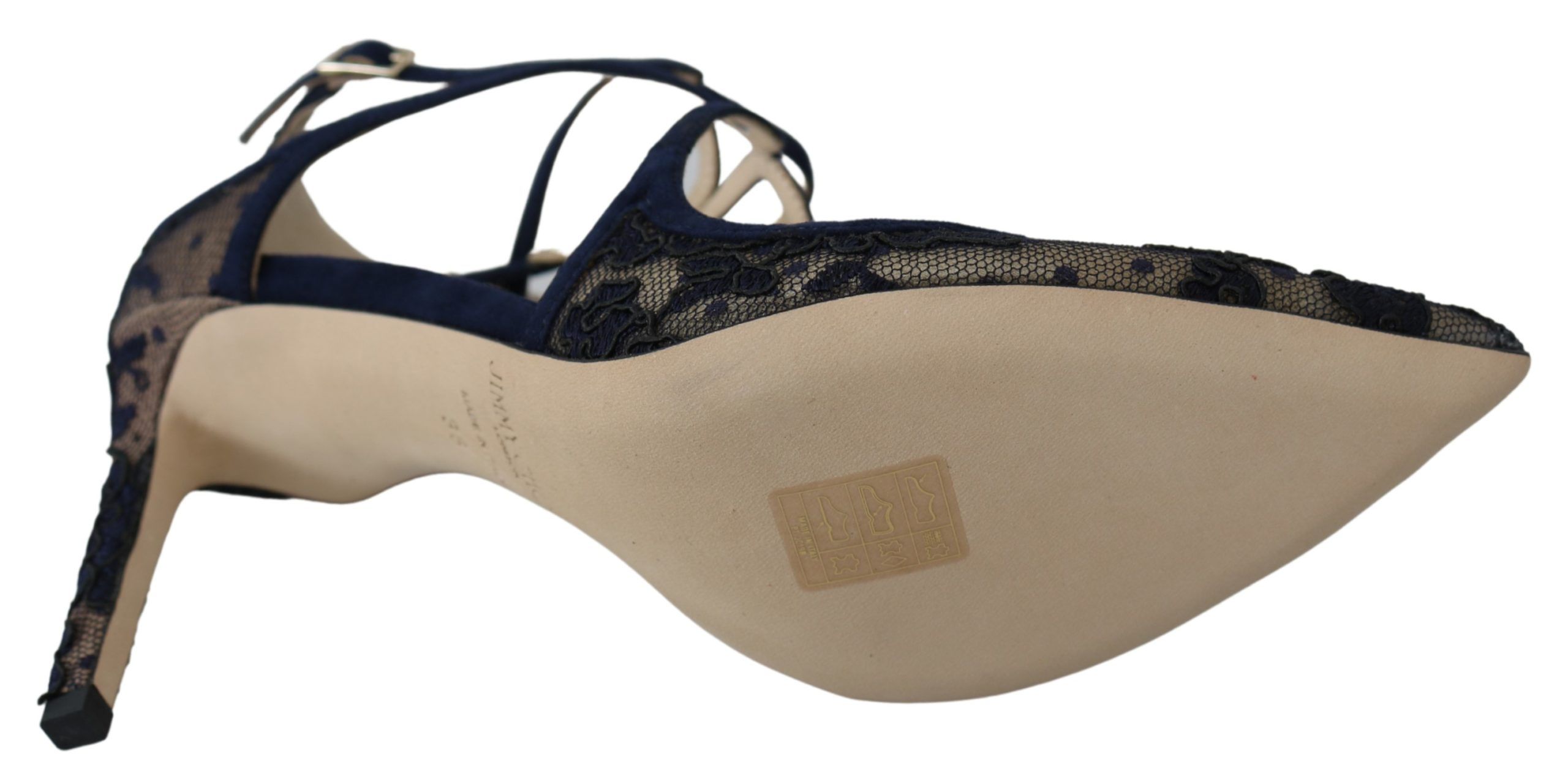 Jimmy Choo Eyewear Navy Lancer Leather Pumps Elegance Unleashed