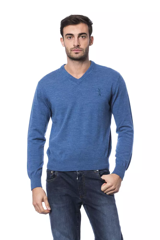 Billionaire Embroidered Merino Wool Crew Neck Sweater