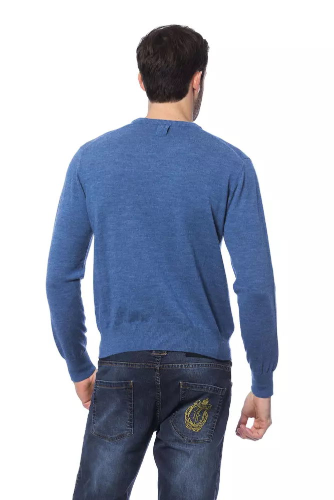 Billionaire Embroidered Merino Wool Crew Neck Sweater