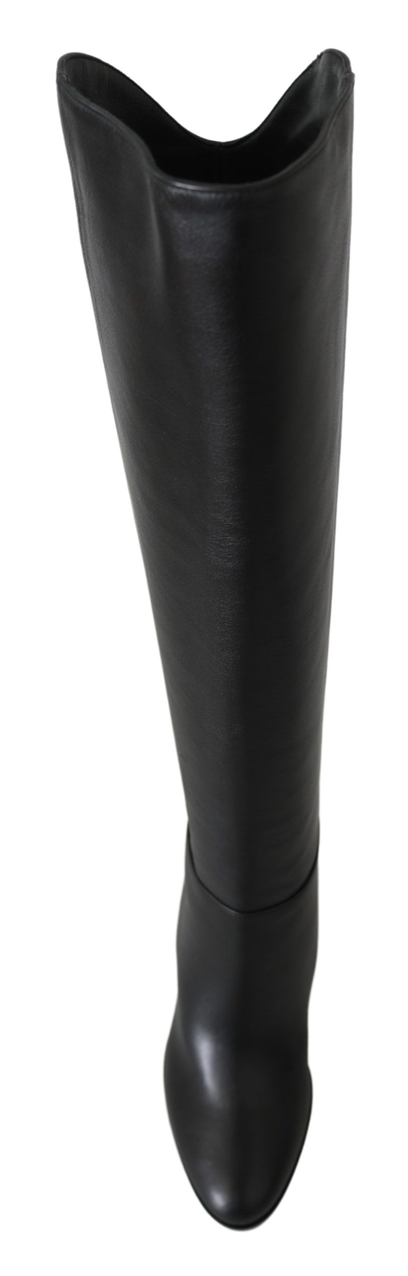 Jimmy Choo Eyewear Elegant Black Calf Leather Heeled Boots