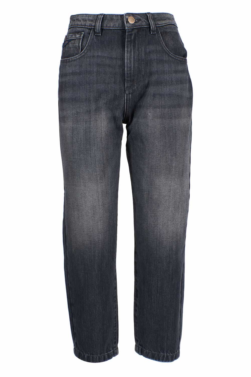 Zee Lane Black Cotton Women's High-Waisted Jeans