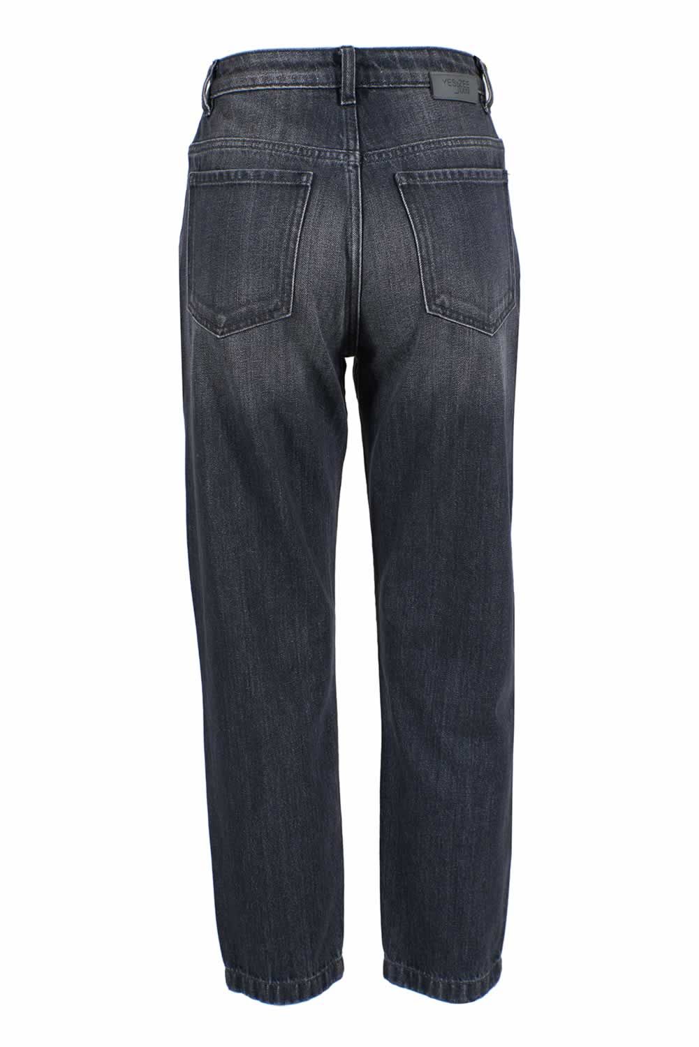Zee Lane Black Cotton Women's High-Waisted Jeans