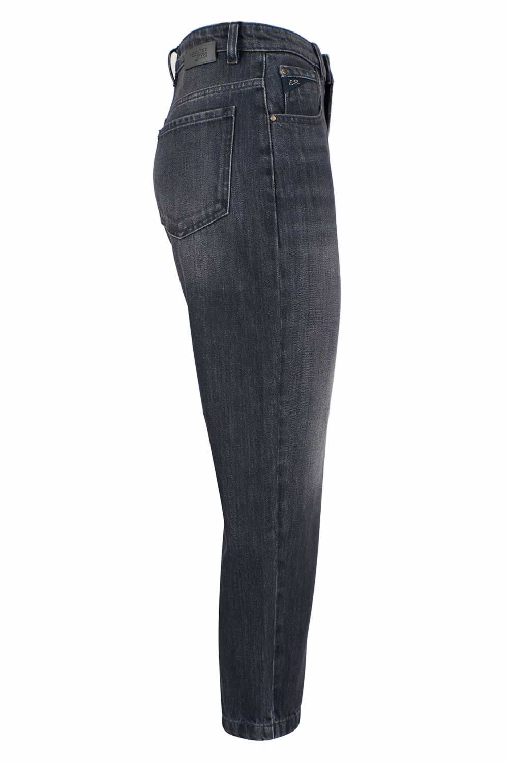 Zee Lane Black Cotton Women's High-Waisted Jeans
