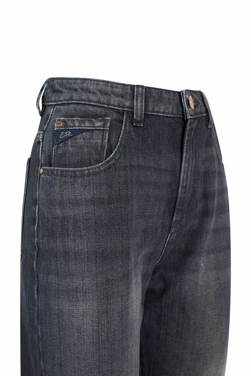 Zee Lane Black Cotton Women's High-Waisted Jeans