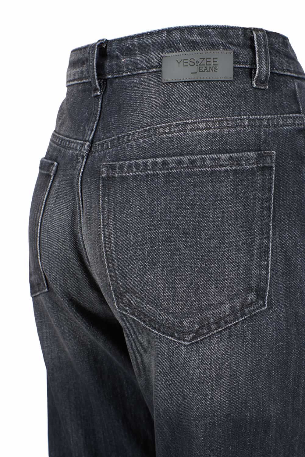Zee Lane Black Cotton Women's High-Waisted Jeans