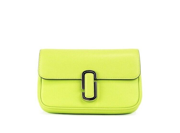 The Marc Jacobs The J Marc Green Glow Smooth Leather Shoulder Crossbody Handbag