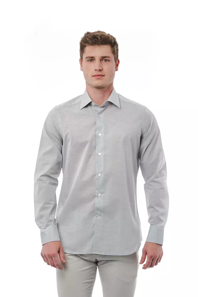 Bagatt Gray Cotton Men Shirt