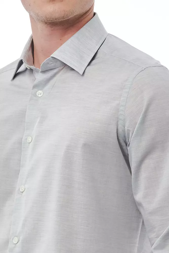 Bagatt Gray Cotton Men Shirt
