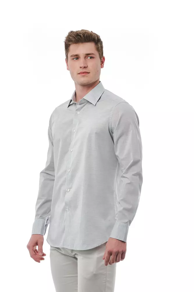 Bagatt Gray Cotton Men Shirt