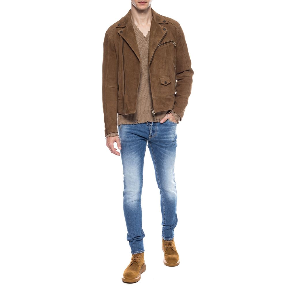 Dsquared2 Blue Cotton Men's Distressed Jean