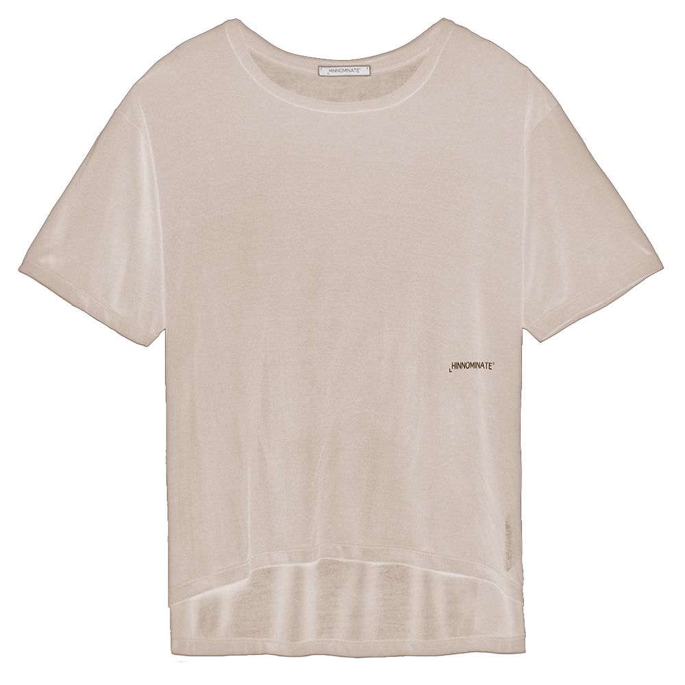 HINNOMINATE Beige Modal Women T-Shirt