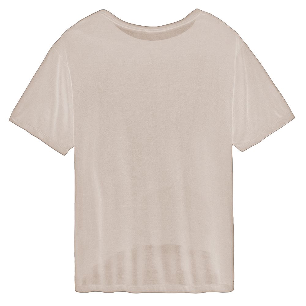 HINNOMINATE Beige Modal Women T-Shirt
