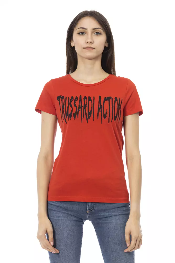 Trussardi Red Cotton Women T-Shirt