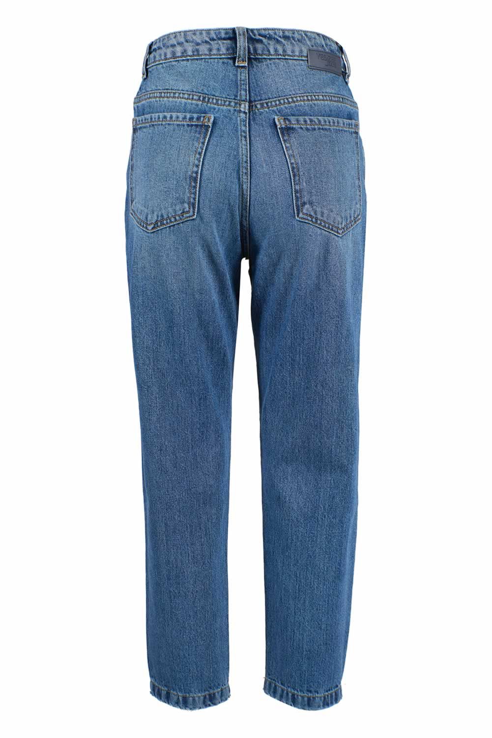 Zee Lane Blue Cotton Women's High-Waisted Jean