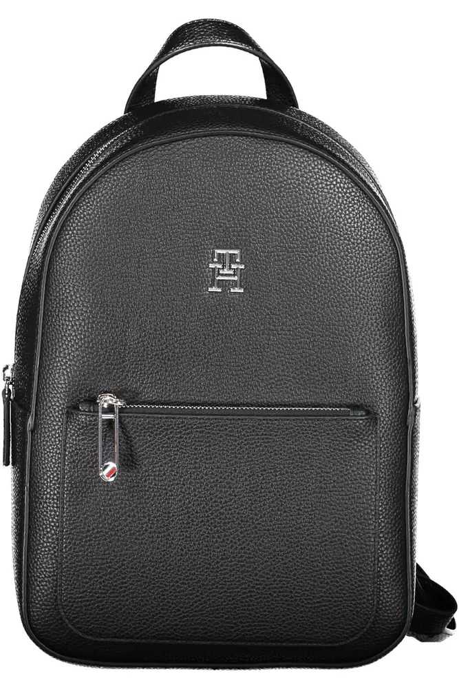 Black Polyethylene Women Backpack