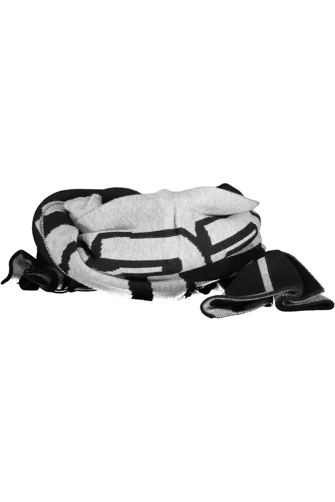 Black Polyamide Men Scarf