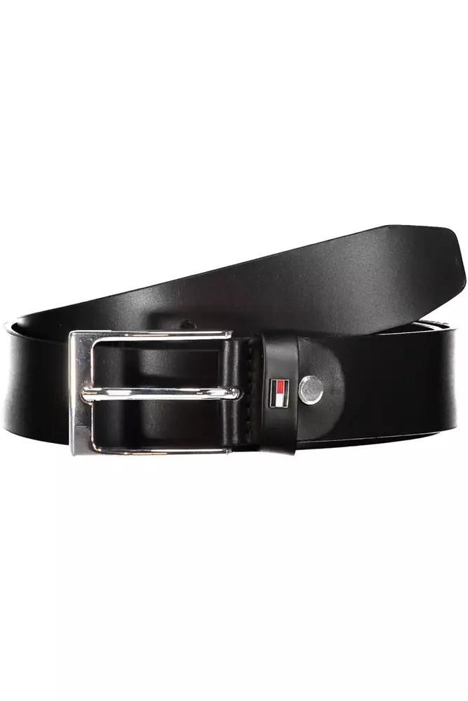 Black Leather Men Belt