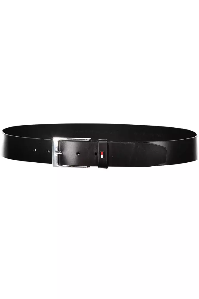 Black Leather Men Belt