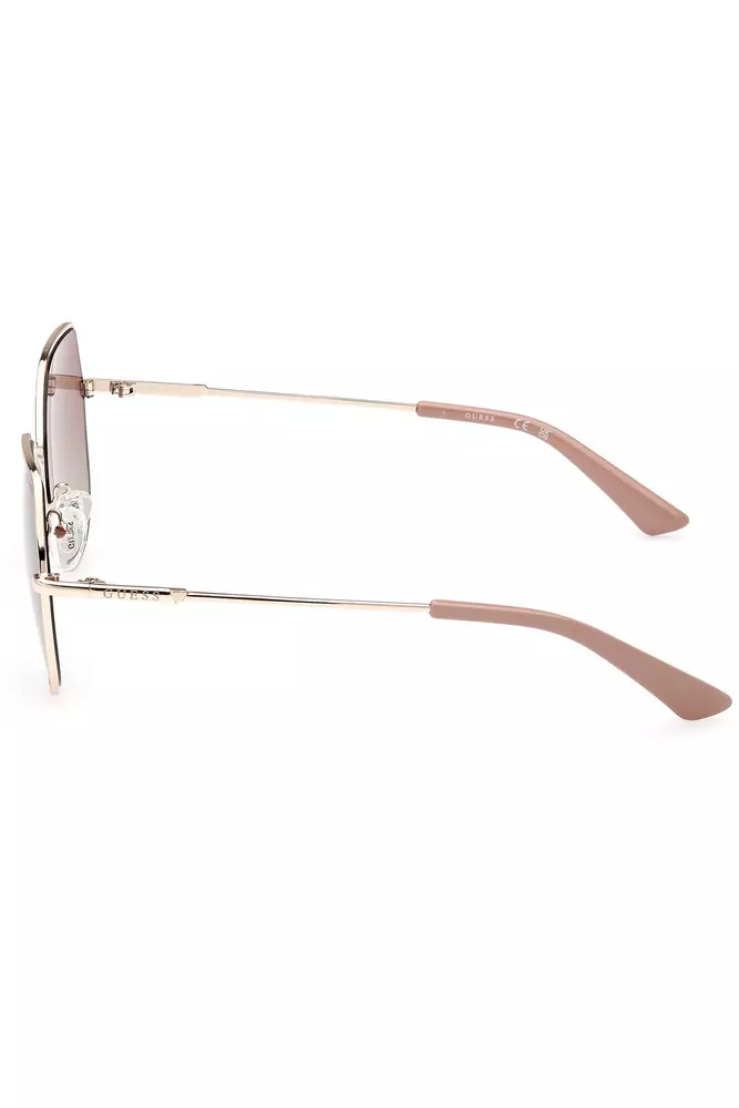 Gold Metal Women Sunglass