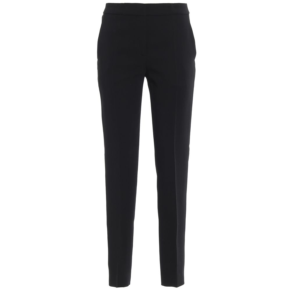 Elegant Satin Trousers with Side Zip