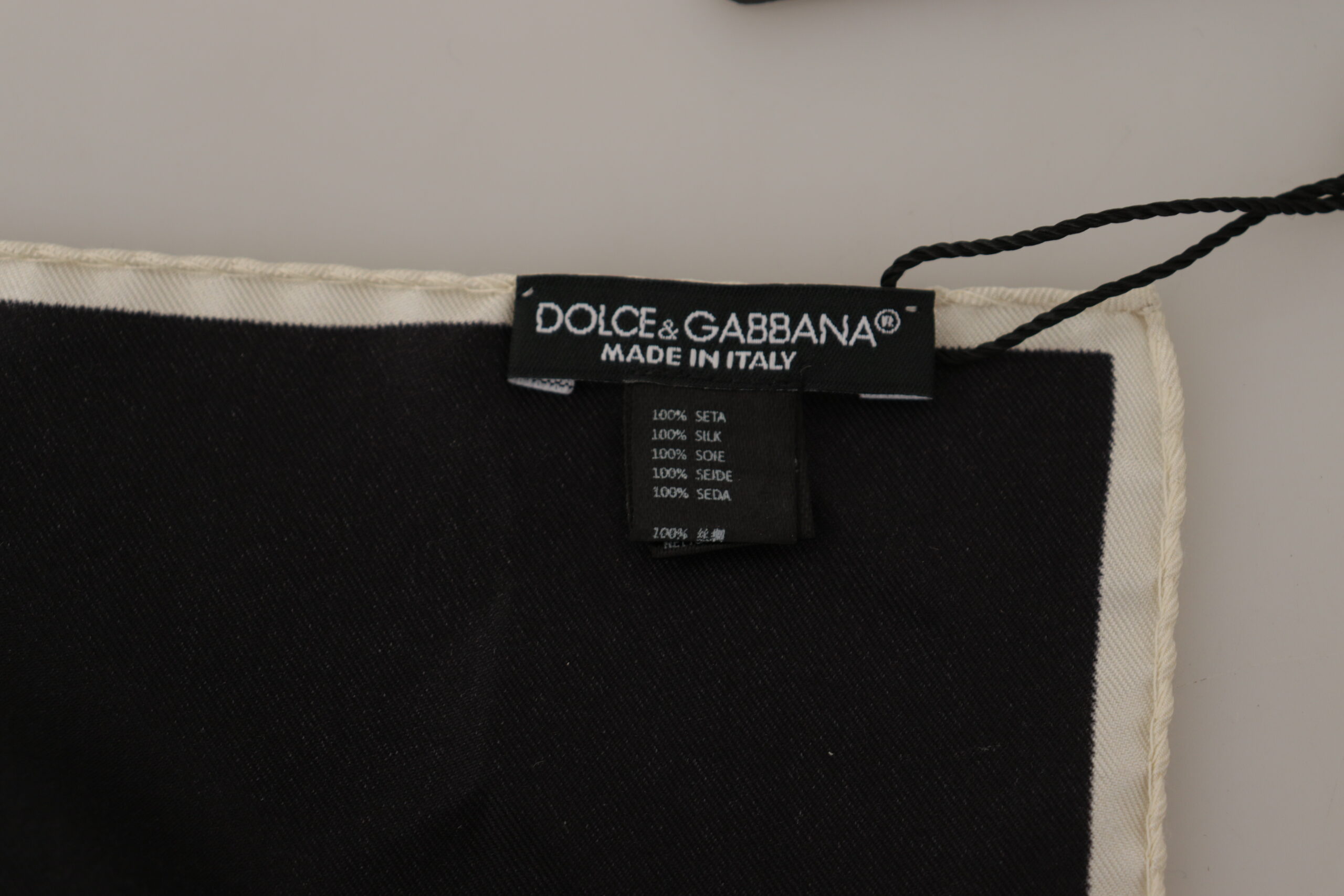 Elegant Black Silk Men's Scarf