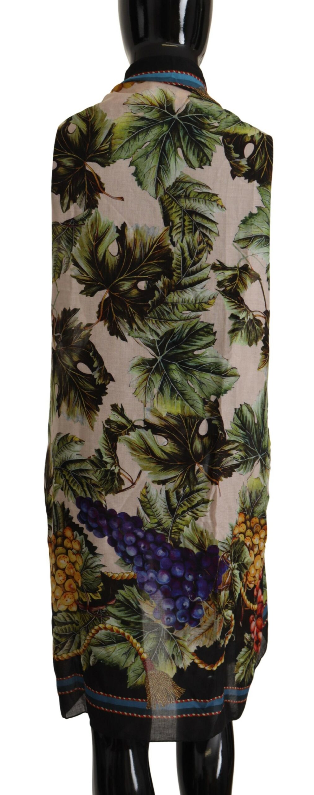Elegant Grape Print Shawl Wrap Scarf