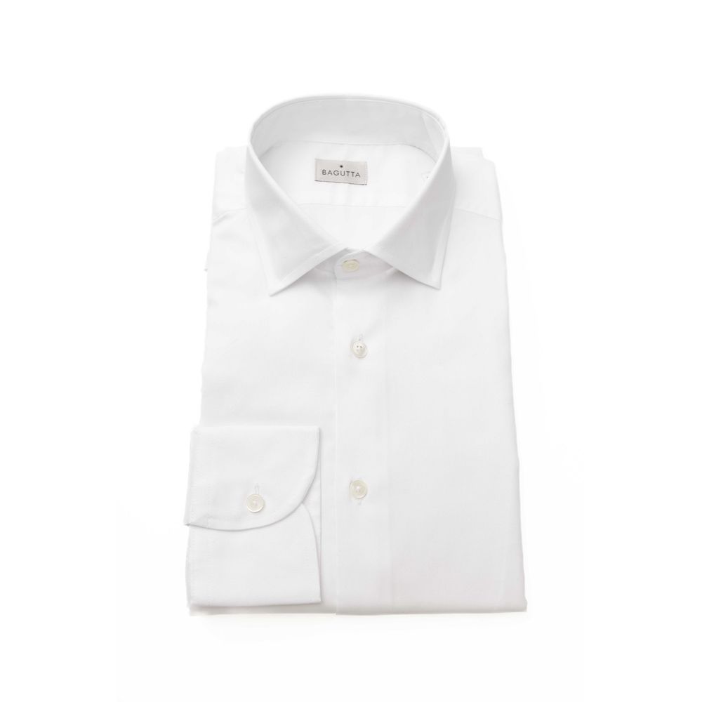Bagatt White Cotton Men Shirt