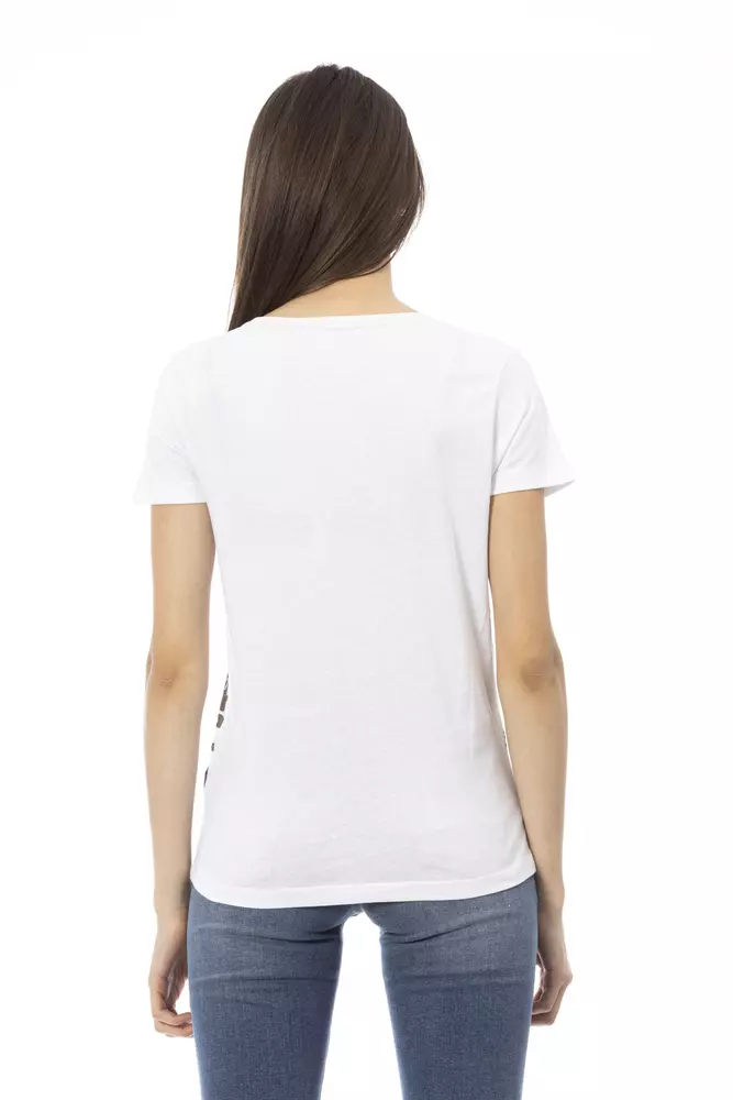 Trussardi White Cotton Women T-Shirt