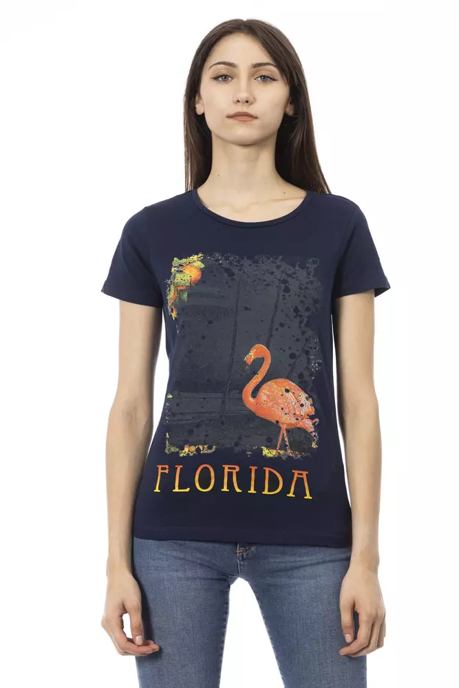 Trussardi Blue Cotton Women T-Shirt