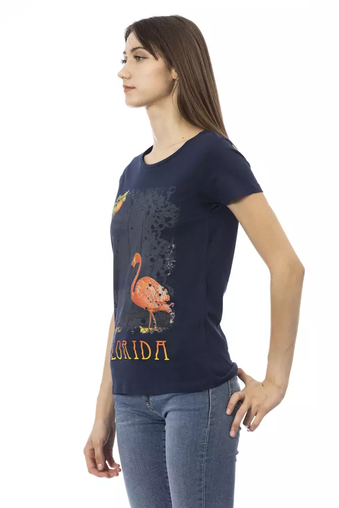 Trussardi Blue Cotton Women T-Shirt