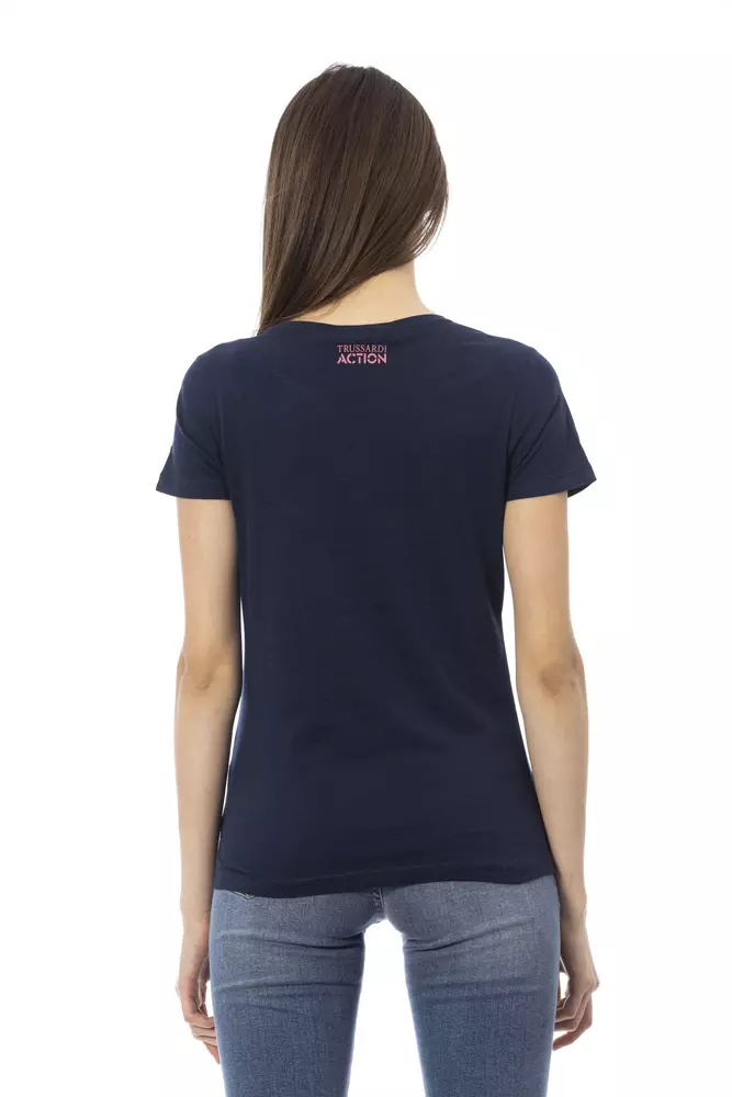 Trussardi Blue Cotton Women T-Shirt