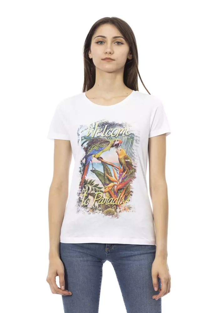 Trussardi White Cotton Women T-Shirt