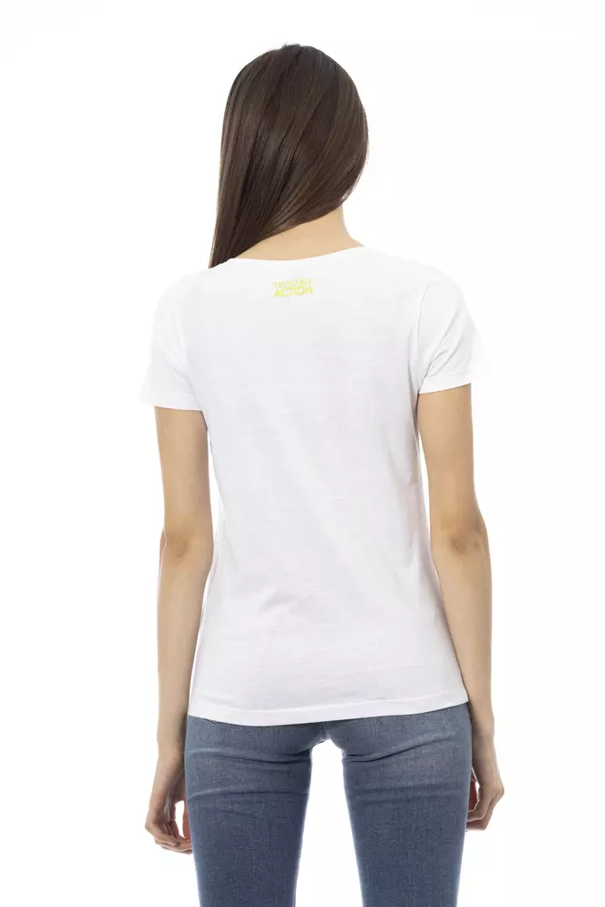 Trussardi White Cotton Women T-Shirt