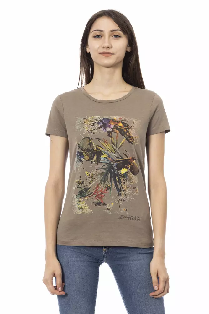 Trussardi Brown Cotton Women T-Shirt