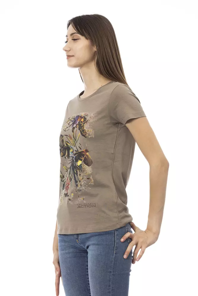 Trussardi Brown Cotton Women T-Shirt