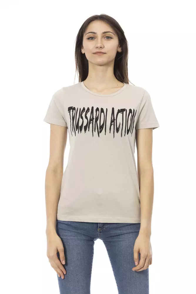 Trussardi Beige Cotton Women T-Shirt