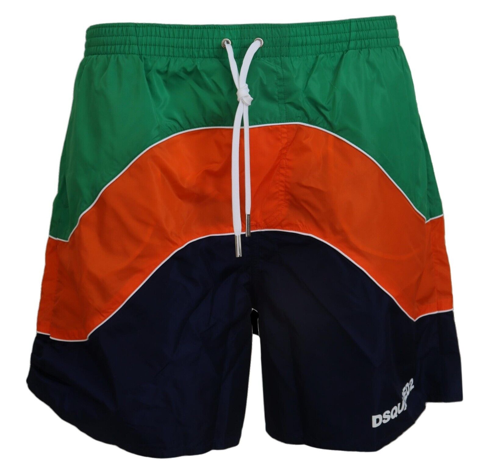 Dsquared2 Multicolor Logo Print Men Beachwear Swimwear Short