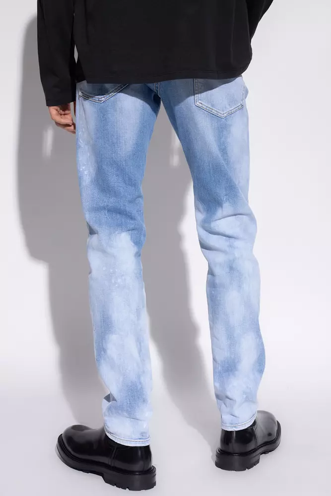 Dsquared2 Light Blue Cotton Men Jeans