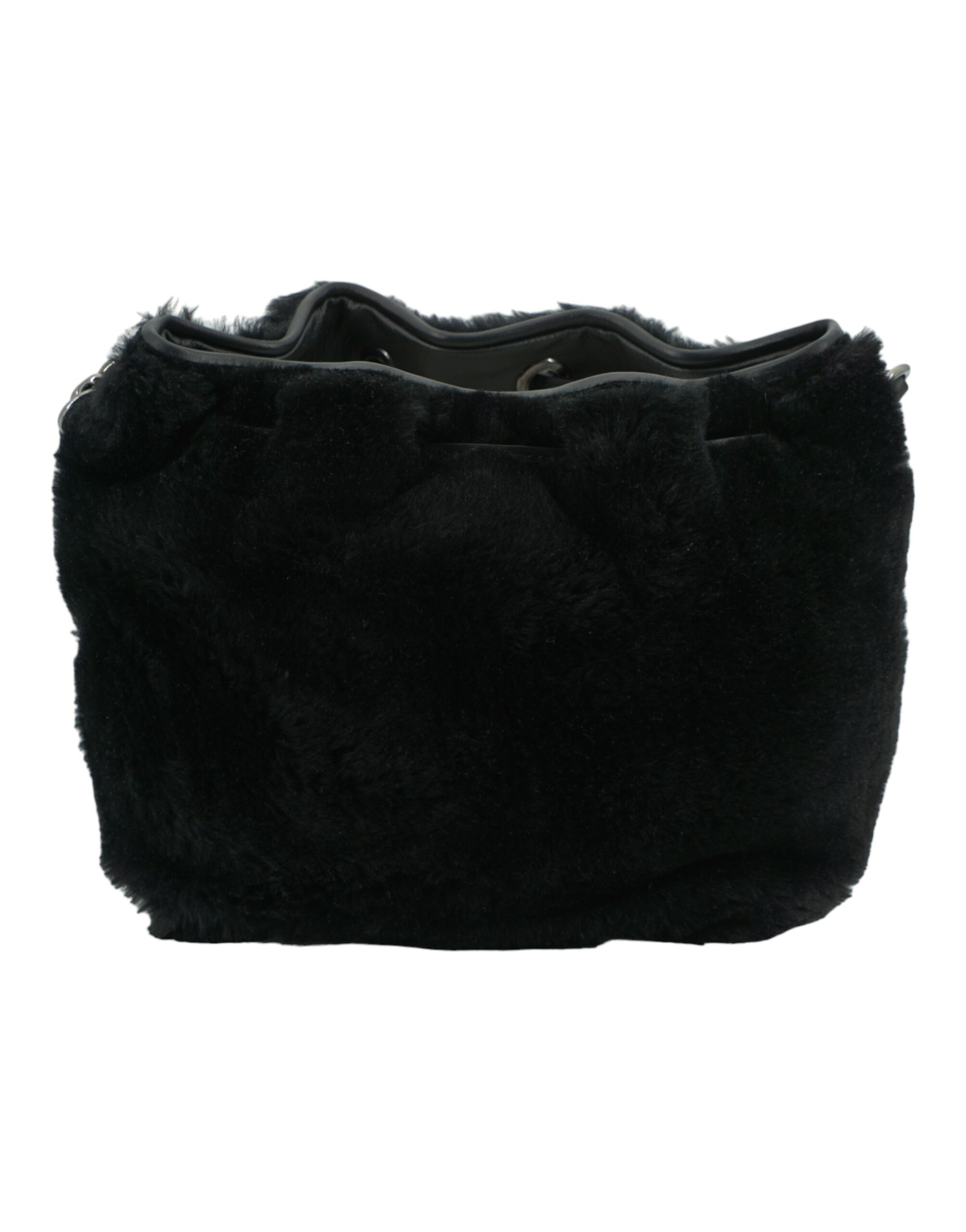 Jimmy Choo Eyewear Black Leather Top Handle and Shoulder Bag