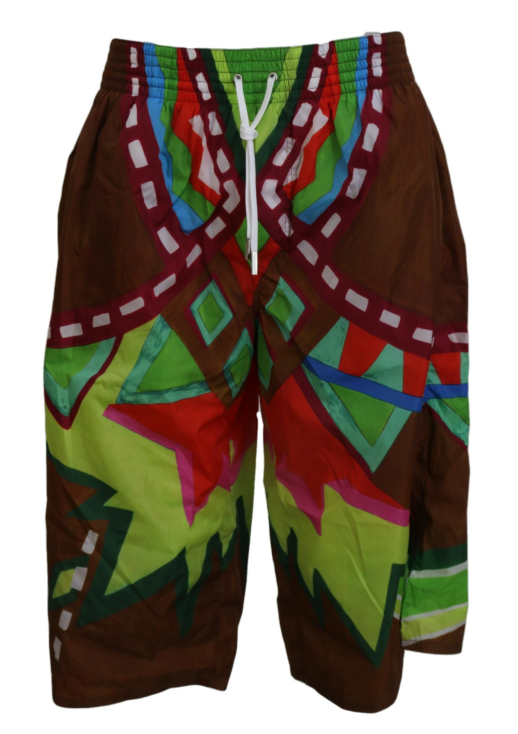 Dsquared2 Multicolor Printed Men Beachwear Shorts Swimwear