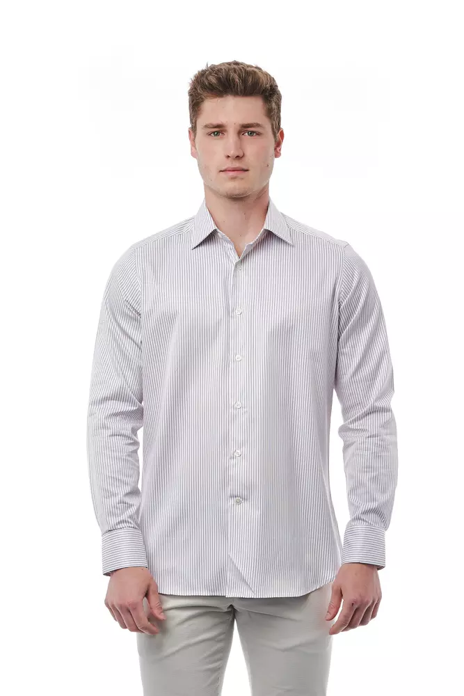Bagatt White Cotton Men Shirt