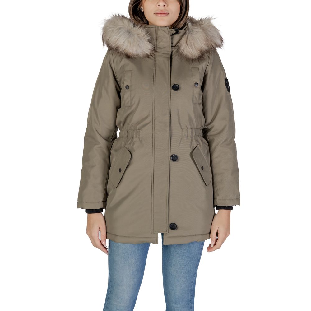 ONLY Green Polyester Parka