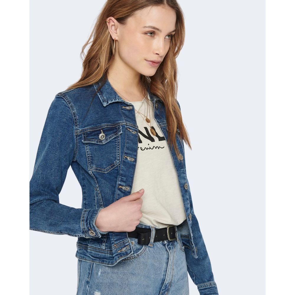 ONLY Blue Cotton Jackets & Coat