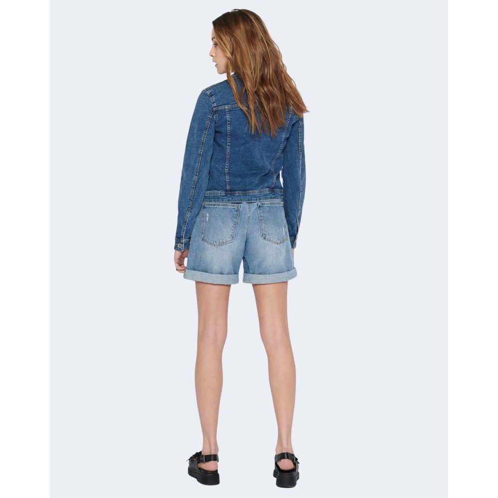 ONLY Blue Cotton Jackets & Coat
