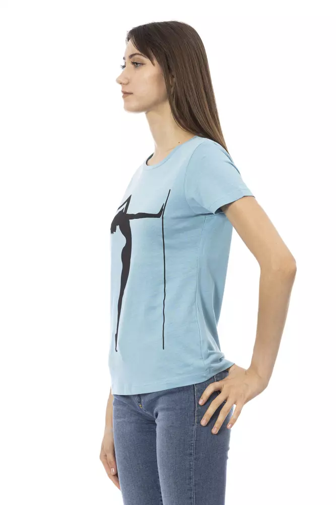 Trussardi Light Blue Cotton Women T-Shirt