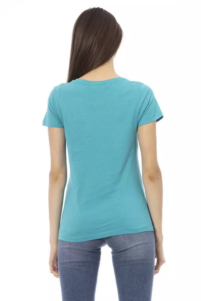 Trussardi Light Blue Cotton Women T-Shirt