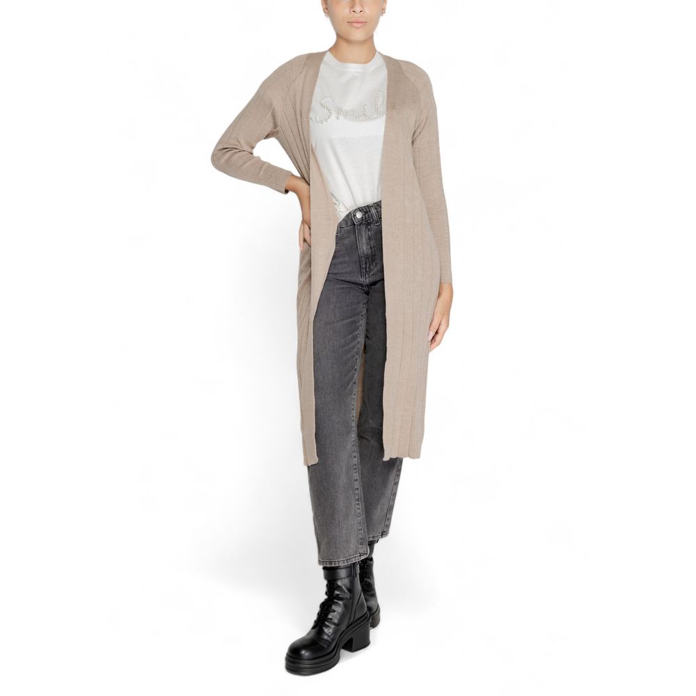 ONLY Beige Marabou Cardigan