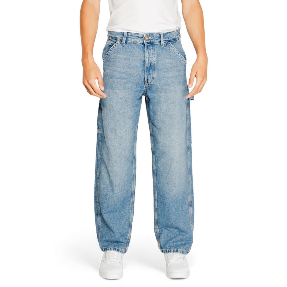 Jack & Jones Blue Cotton Relaxed Fit Jean